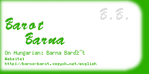 barot barna business card